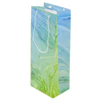 Trendy Modern Elegant Chic Marble Wine Gift Bag