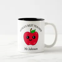 World's Best Teacher Appreciation Gift Two-Tone Coffee Mug