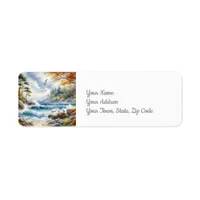 Fall Coastal Return Address Label