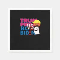Funny Trumpkin Vs Boo Biden Halloween Design Class Napkins