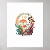 Aesthetic Goblincore And Cottagecore Mushroom Meme Poster