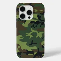 Military Green Camouflage iPhone 15 Pro Case