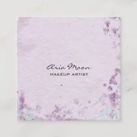 Lavender Abstract Square Business Card