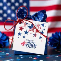 Happy 4th of July Hanging Stars ID1103 Favor Tags