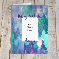 Personalized Jumbo Sized Birthday with Photo Card