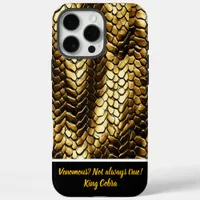 Intricate golden snake skin patterns iPhone 16 pro max case