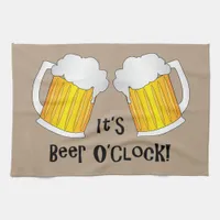 Beer O'Clock Funny Birthday Party BBQ Towel