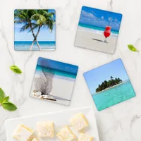 DIY Four Custom Photo Coaster Set