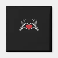 Kids Skeleton Hand Heart Valentines Day Cool Class Magnet