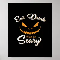 Creepy Pumpkin Monster Halloween Poster