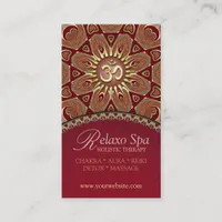 Relaxo Spa Yoga Om New Age Business Cards