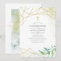 Watercolor Geometric Confirmation Invitation