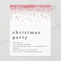 PAPER | Red Glitter Christmas Party Invitation