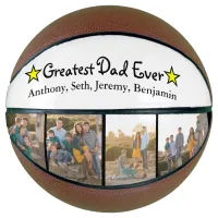 Custom 4 Photo Greatest Dad Ever Father's Day Basketball