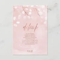 Watercolor Snowdrops Details Pink/Copper ID726 Enclosure Card