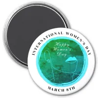 International Women's Day 8th March Colorful Magnet