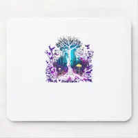 Fey Gothic Emo Goblincore Aesthetic  Forest Graphi Mouse Pad