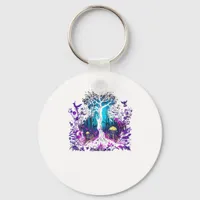 Fey Gothic Emo Goblincore Aesthetic  Forest Graphi Keychain