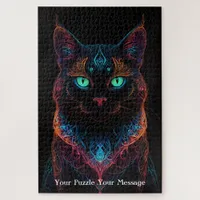 Neon Mandala Majesty Jigsaw Puzzle