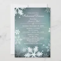 Aqua Winter Rehearsal Dinner invite