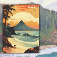 Hawaii Volcano Beach Vintage Travel  Postcard