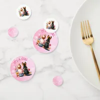 Baby and Puppy | It's a Girl Baby Shower   Confetti