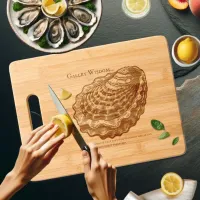 Specialized Oyster Galley Wisdom Etched Bamboo Engraved Cutting Board