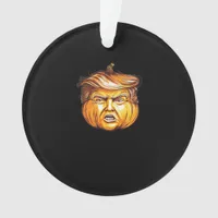 Funny Halloween Pumpkin Political Parody Donald Tr Ornament