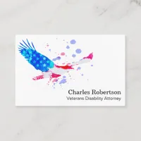 *~*   American Eagle Red White and  Blue USA Flag Business Card