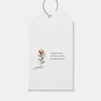 Delicate floral quote gift tag 