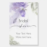 Watercolor Floral Purple Foam Board