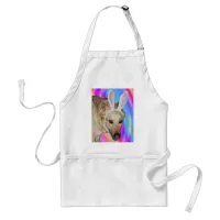 Funny German Shepherd Dog & Easter Bunny Ears Adult Apron