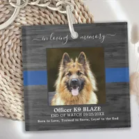 Police Dog Memorial K9 Officer In Loving Memory Keychain