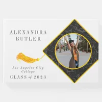 Tassel Photo Script Class of Keepsake Graduation Guest Book