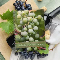 Green Grapes Vineyard Wedding Notebook