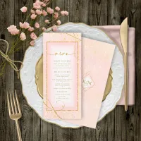 Fine Lines Gold Abstract Wedding Menu V2 B ID867