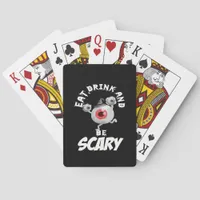 Eat Drink And Be Scared Retro Classic Poker Cards