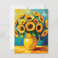 Keeping in Touch | Yellow Sunflowers Postcard