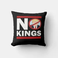 No Kings Anti Classic Minimal Clean Throw Pillow