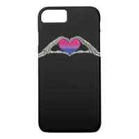 Bone Hands Heart Bisexual Goth Minimal Design iPhone 8/7 Case