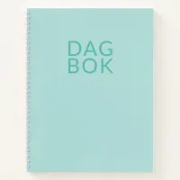 Light Teal Dagbok Notebook