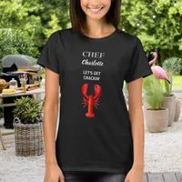Black red lobster crawfish boil party chef cook T-Shirt