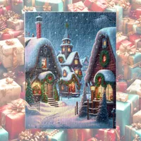 Charming snowy Christmas village  Jigsaw Puzzle