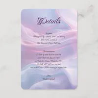 Whispers of Silk: Dreamy Pastel Waves Pink Blue  Enclosure Card