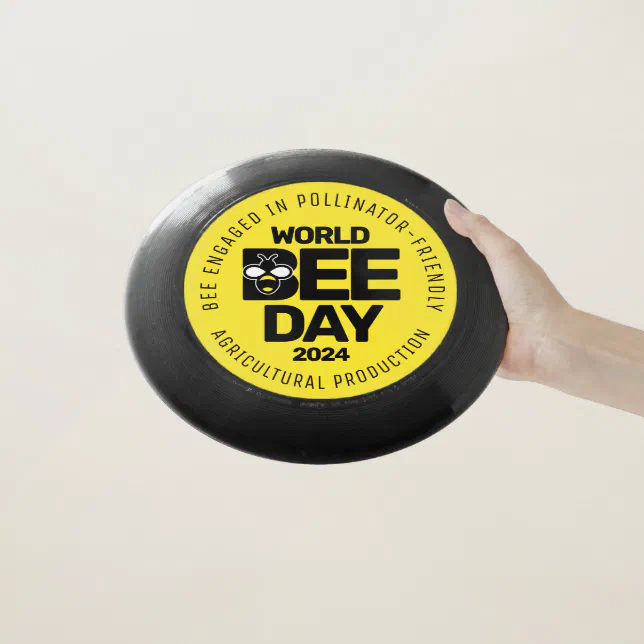 World Bee Day Yellow Black Pollinator Wham-O Frisbee