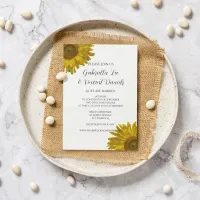 Yellow Sunflowers Wedding Invitation