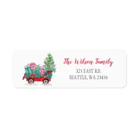 Cute Christmas Tree Car Address Label