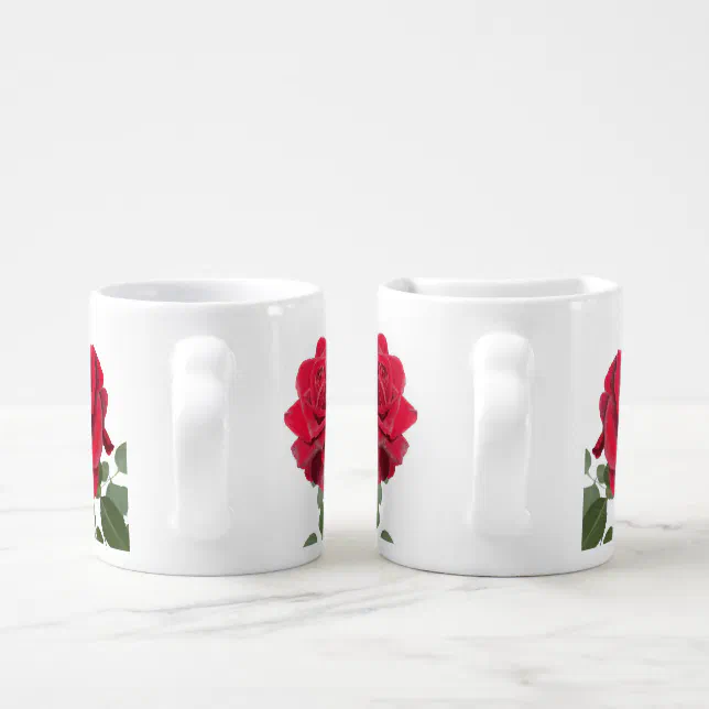 Lot De Mugs Red Pink - Hand Painting