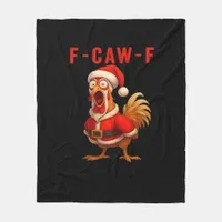 F-Caw-F Chicken Christmas Vintage Cool Fleece Blanket