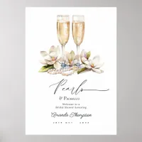 Pearls & Prosecco Bridal Shower Welcome Sign